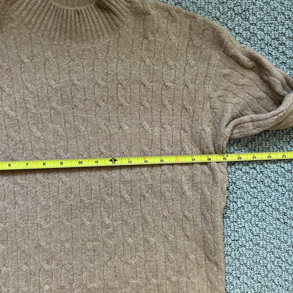 Cashmere Women's Cowl Neck soft Sweater in Warm Tan size M J Crew - Picture 5 of 5